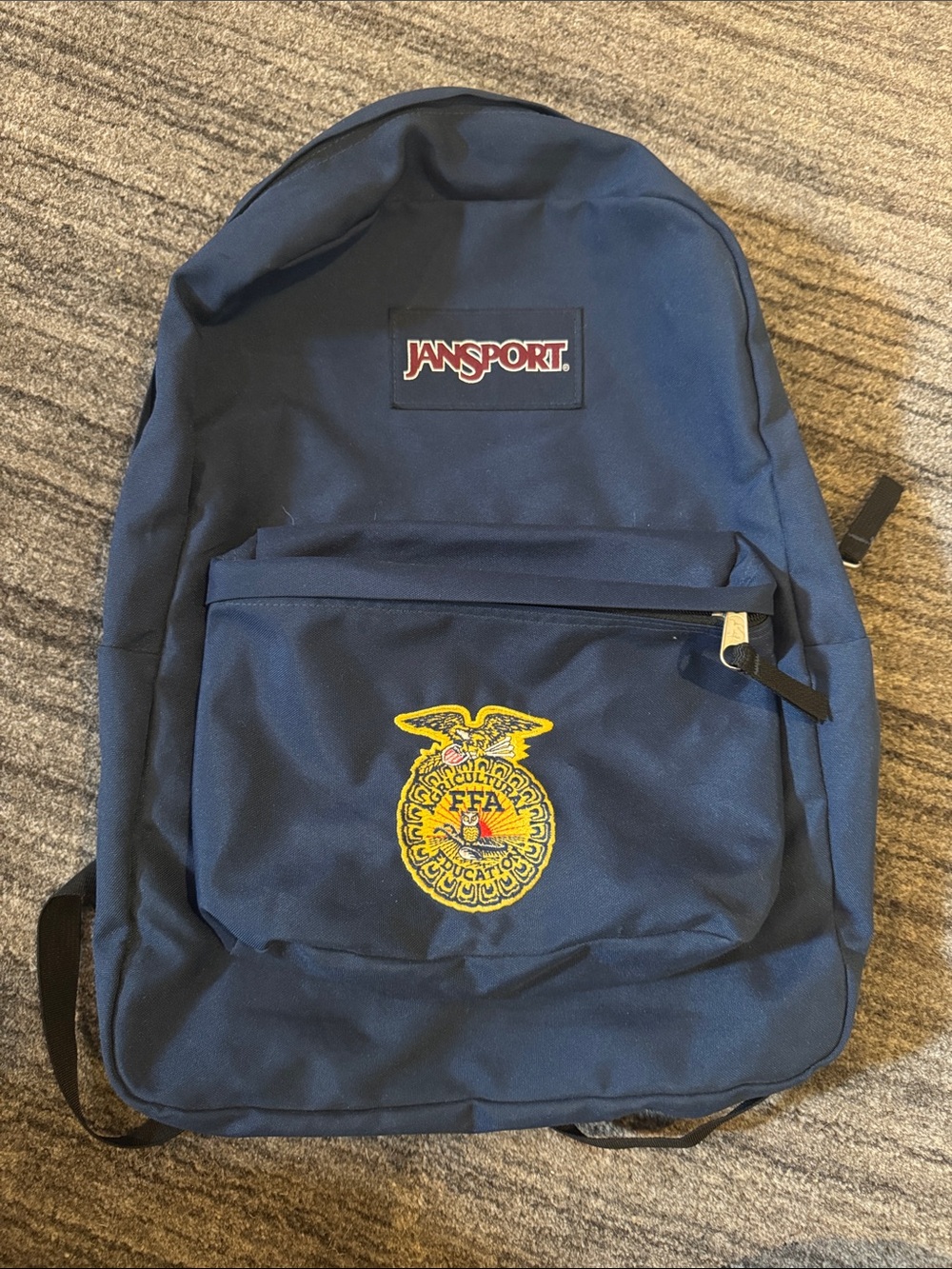 FFA Jansport Navy Blue Backpack with Yellow Future Farmers America